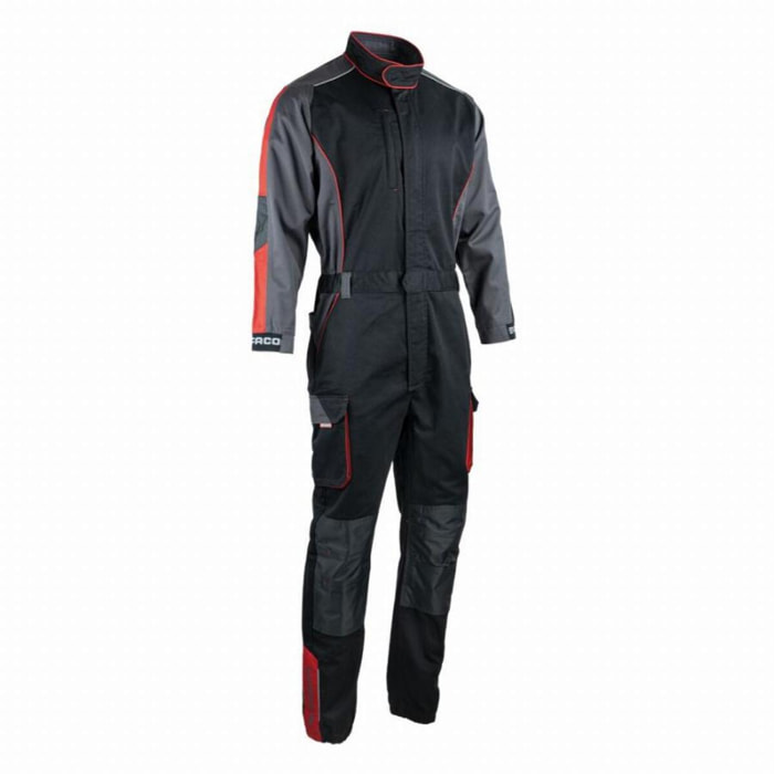Combinaison de travail simple zip FACOM Racer Noir/Gris/Rouge Taille S - FXWW4010E-S