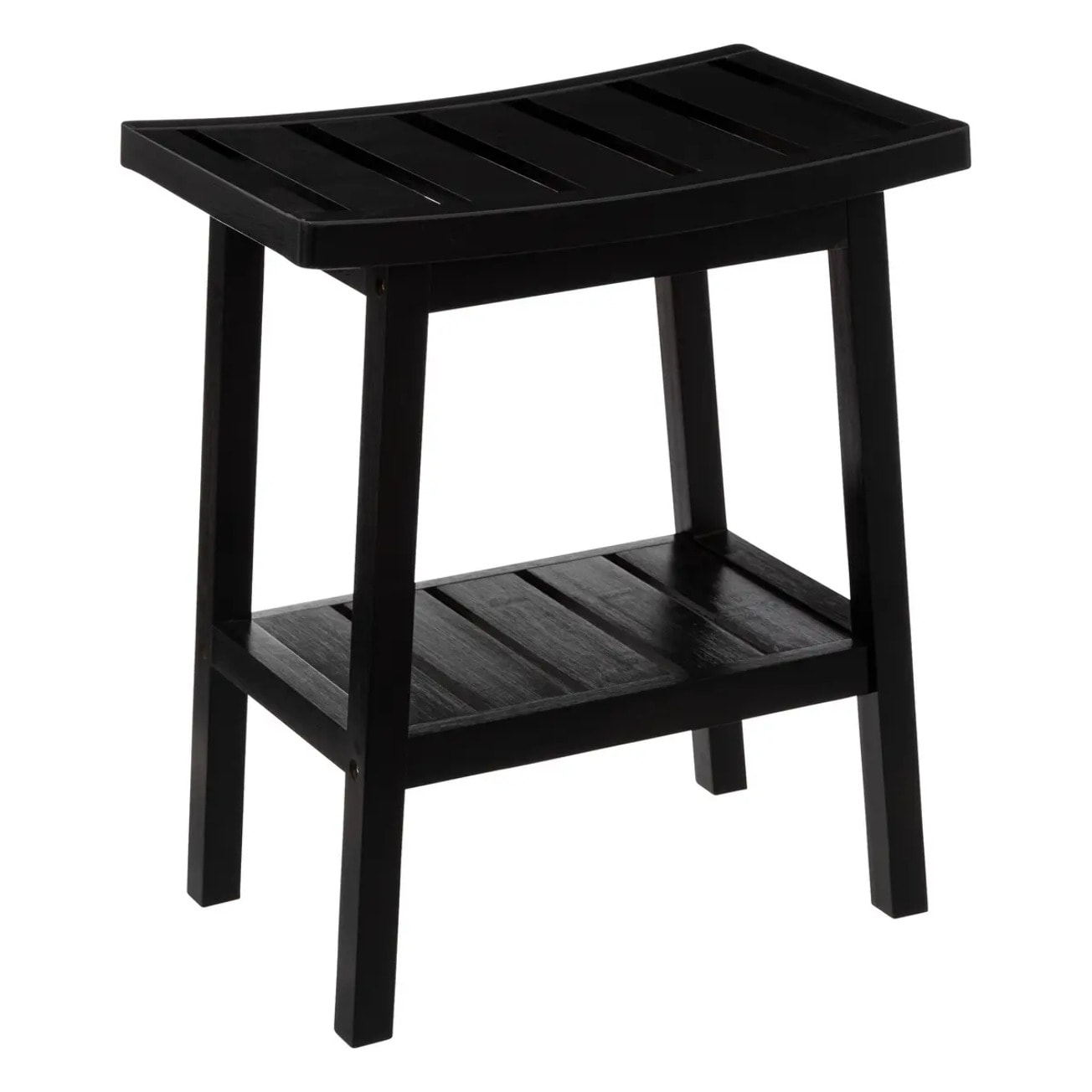 Tabouret rangement bambou noir