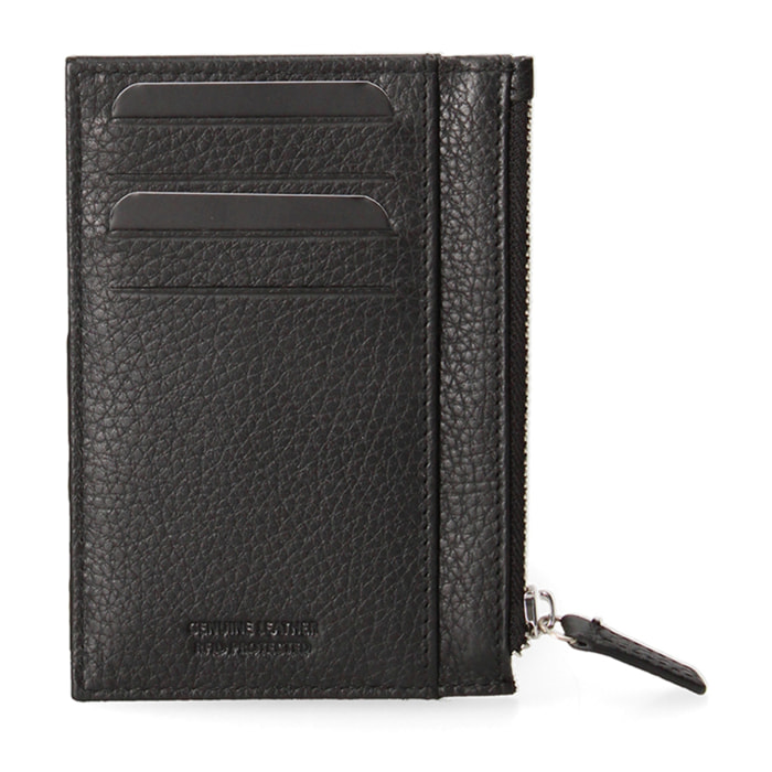 Porta carte da uomo In Vera pelle Made in Italy 9,75x10x2,75 cm