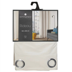 Rideau "Lilou" blanc ivoire 140x260cm