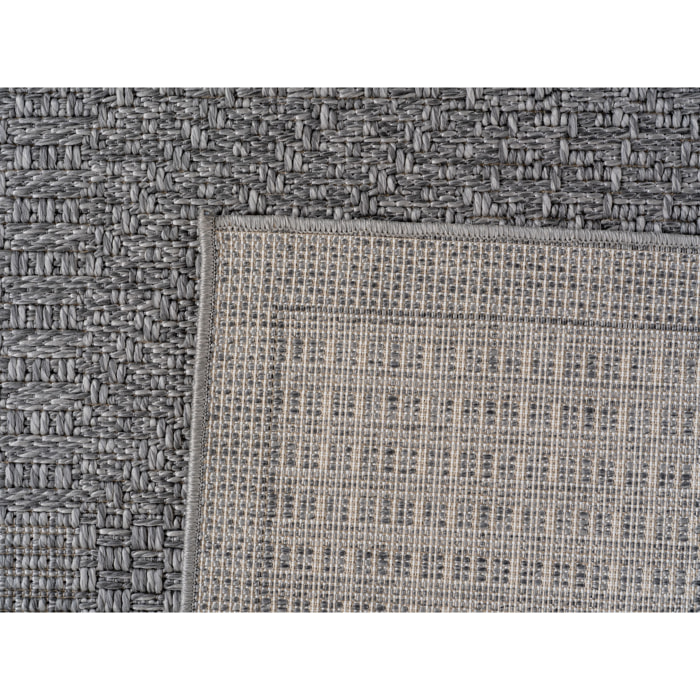 NEREA - Tapis intérieur/extérieur gris, design damier