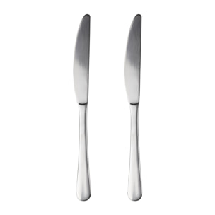 Set 2pc cuchillo acero inox reciclado brillo natur