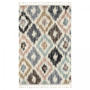 Tapis salon et chambre tissé motif géométrique NITU