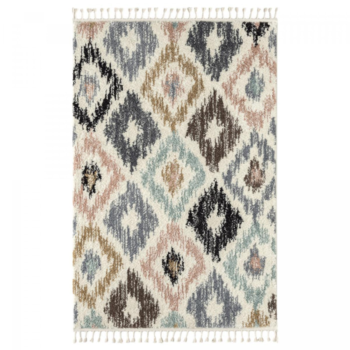 Tapis salon et chambre tissé motif géométrique NITU