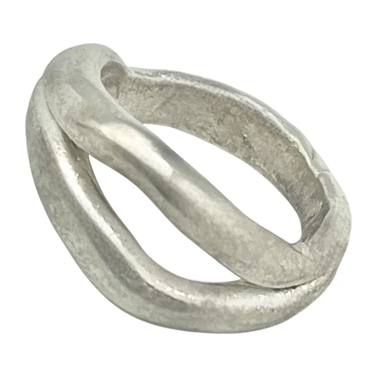 Anillo Duplo en zamak plata 10µ