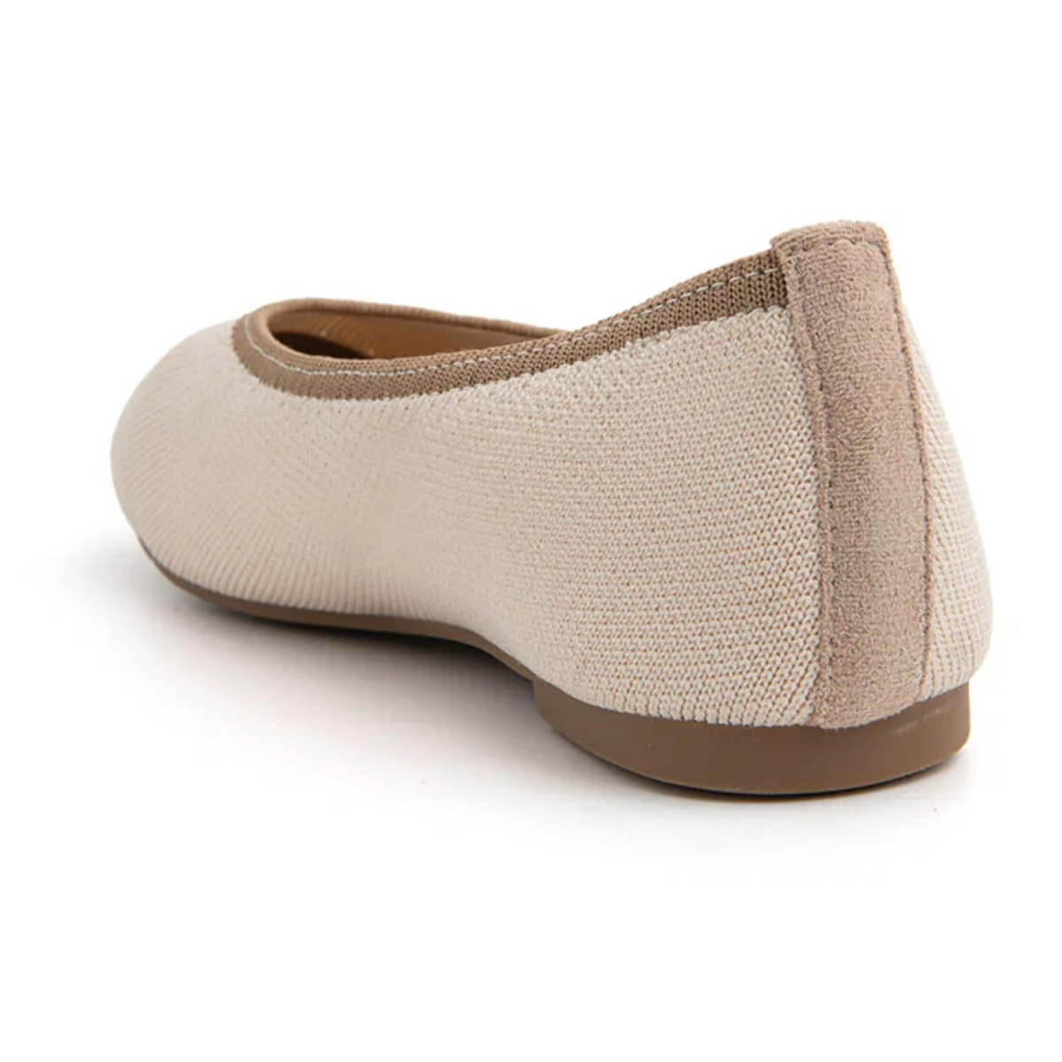 Ballerina classica micro-intrecciata bicolore - BEIGE