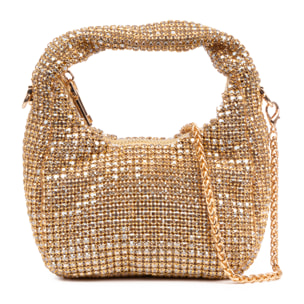 Baganza borsa a mano da festa con pietre di zirconia di grado 5A, design a diamante effetto brillante.