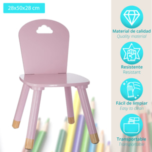 Silla para niños rosa