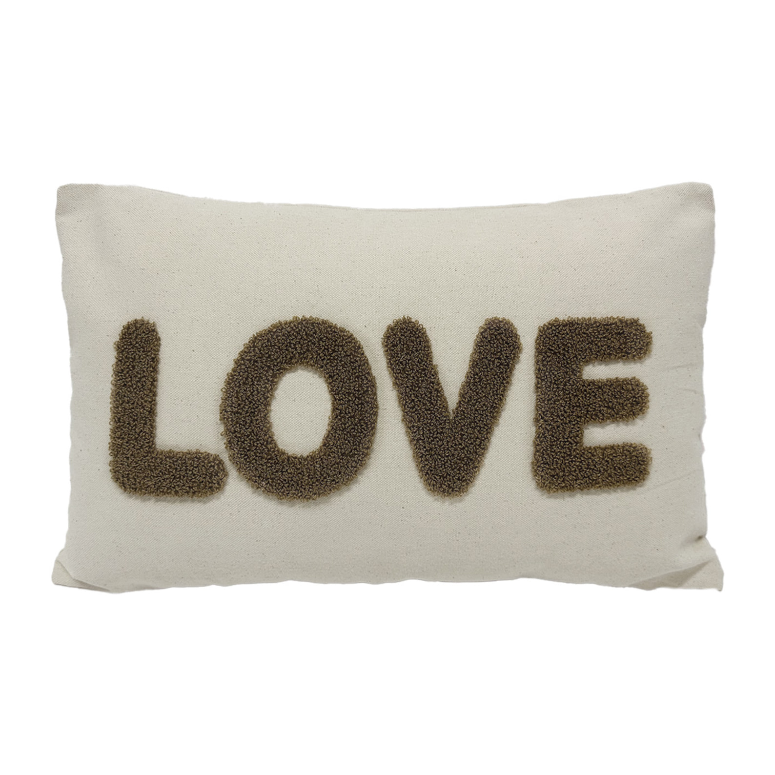 Coussin en  bouclette Love - Beige