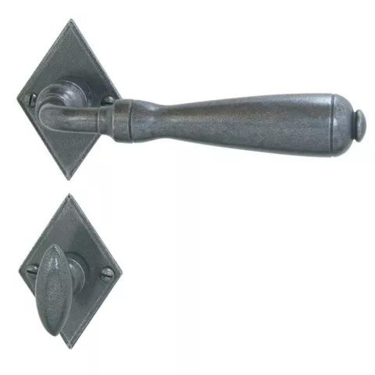 Ensemble Entraygues BRIONNE fer grise Clé L sur rosace 20125 46x69x3 - vis 2.5x10 - ROZ-V.6259011SP