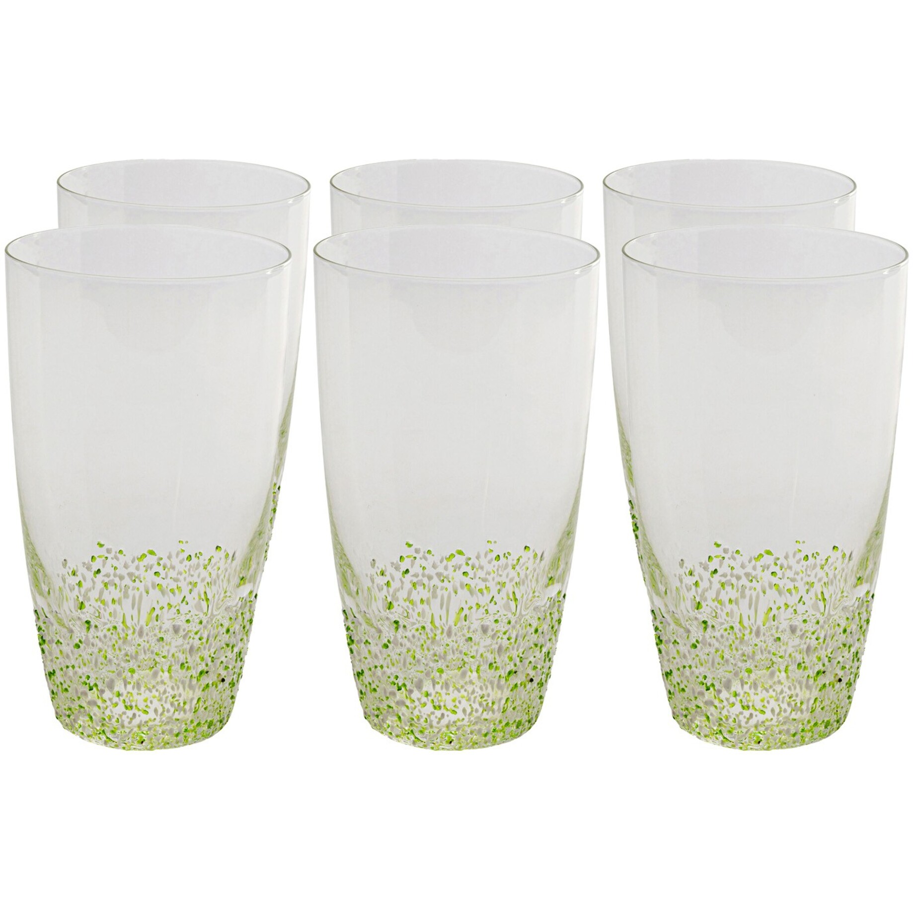 Verres à eau Confetti verts set de 6 Kare Design