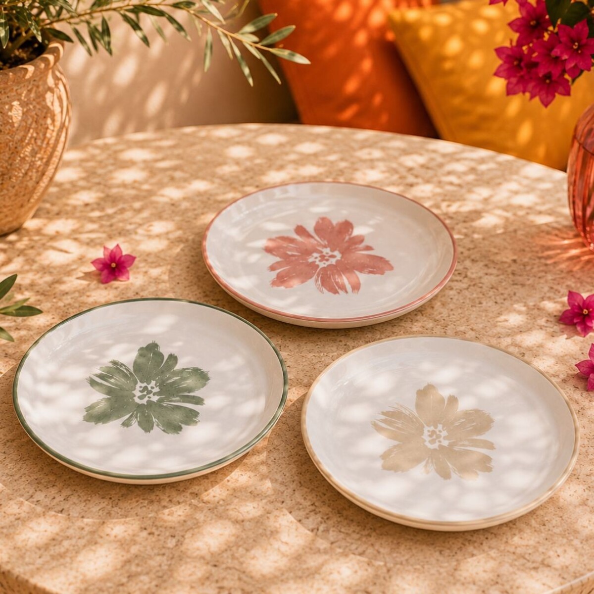 Lot de 6 assiettes à dessert, HANAE