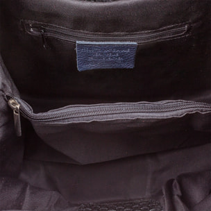 Emanuela Borsa tote Donna.Pelle autentica Camoscio Incisione Geometrica