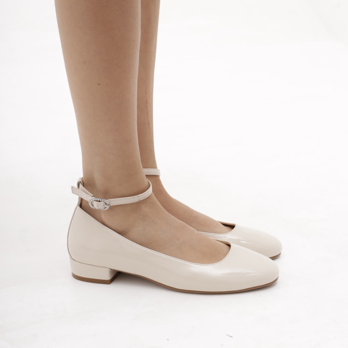 DECOLLETE' BASSA CINTURINO CHOCOLA' PANNA