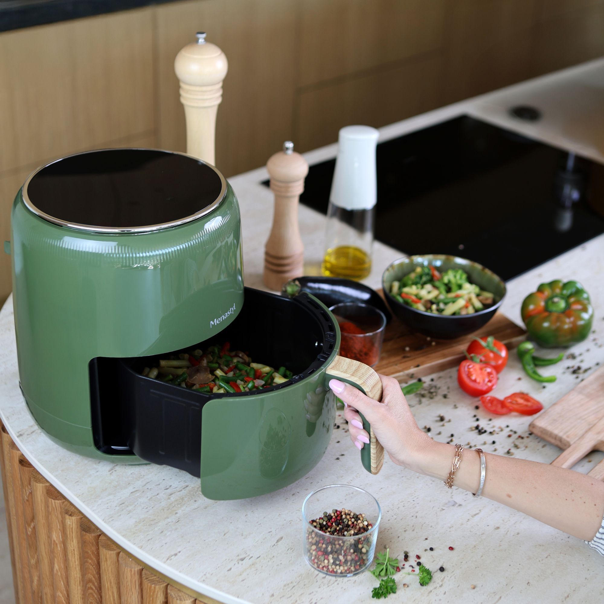 Friteuse sans huile 4,5L verte COLORAMA