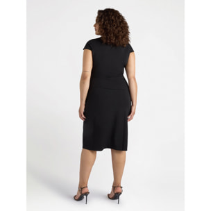 Fiorella Rubino - Vestito in jersey con nodo laterale - Nero