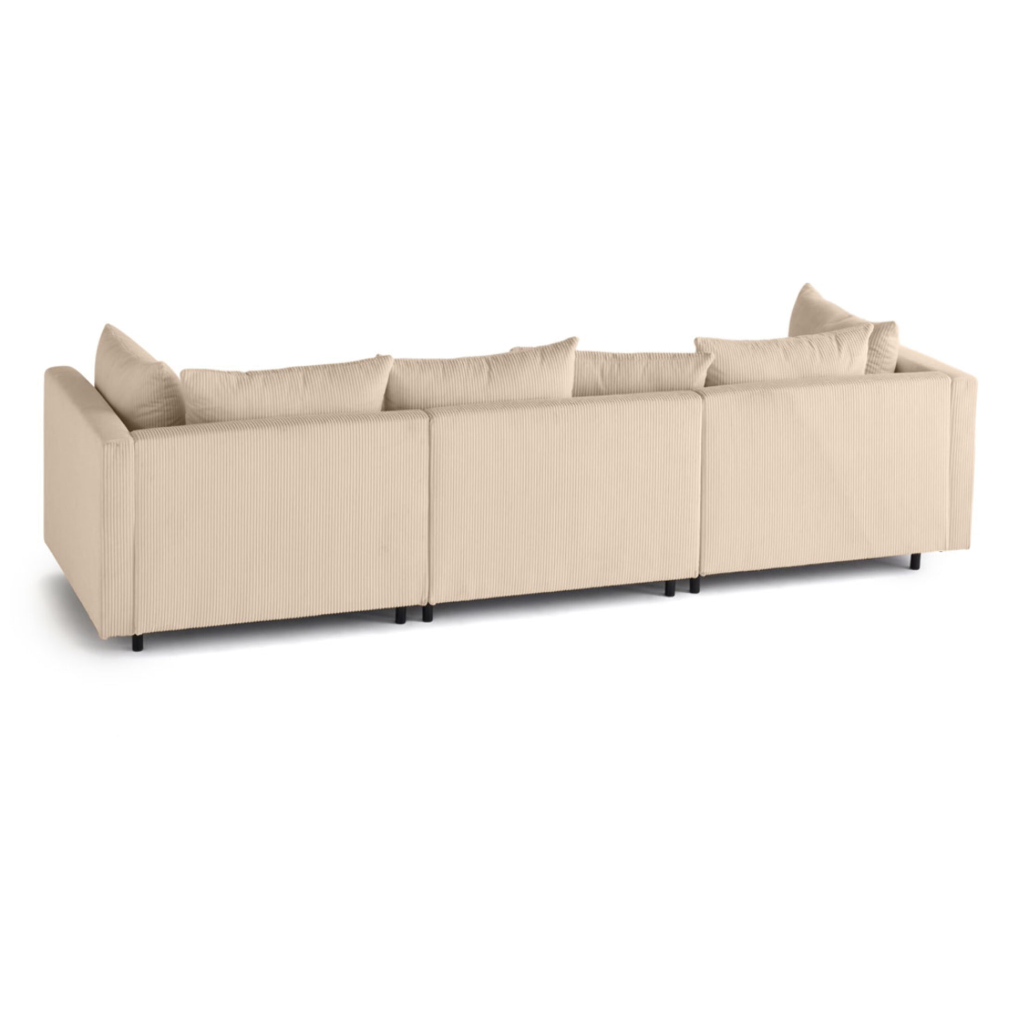 Edinburg - canapé modulable 3 places - velours côtelé - Beige