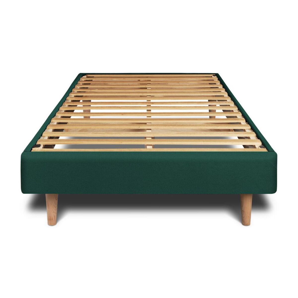 Sommier Kit Velours Ep14 - pieds bois