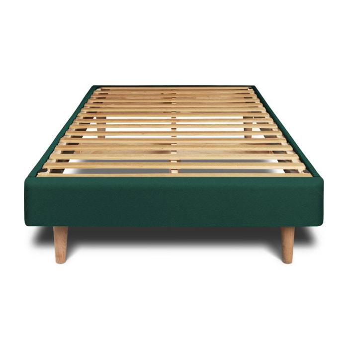 Sommier Kit Velours Ep14 - pieds bois