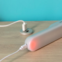 Lampada LED da tavolo magnetica ricaricabile - grigia - 30x3,5x4,8 cm