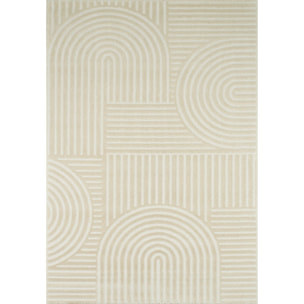 BIANCA - Tapis motif en relief crème