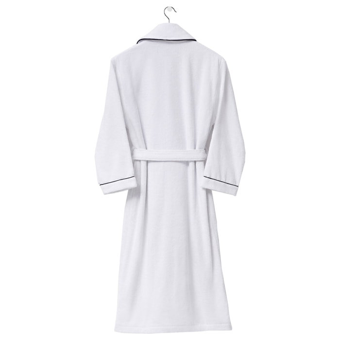 Albornoz s/m 420gsm 100% algodón con logo bordado blanco core benetton