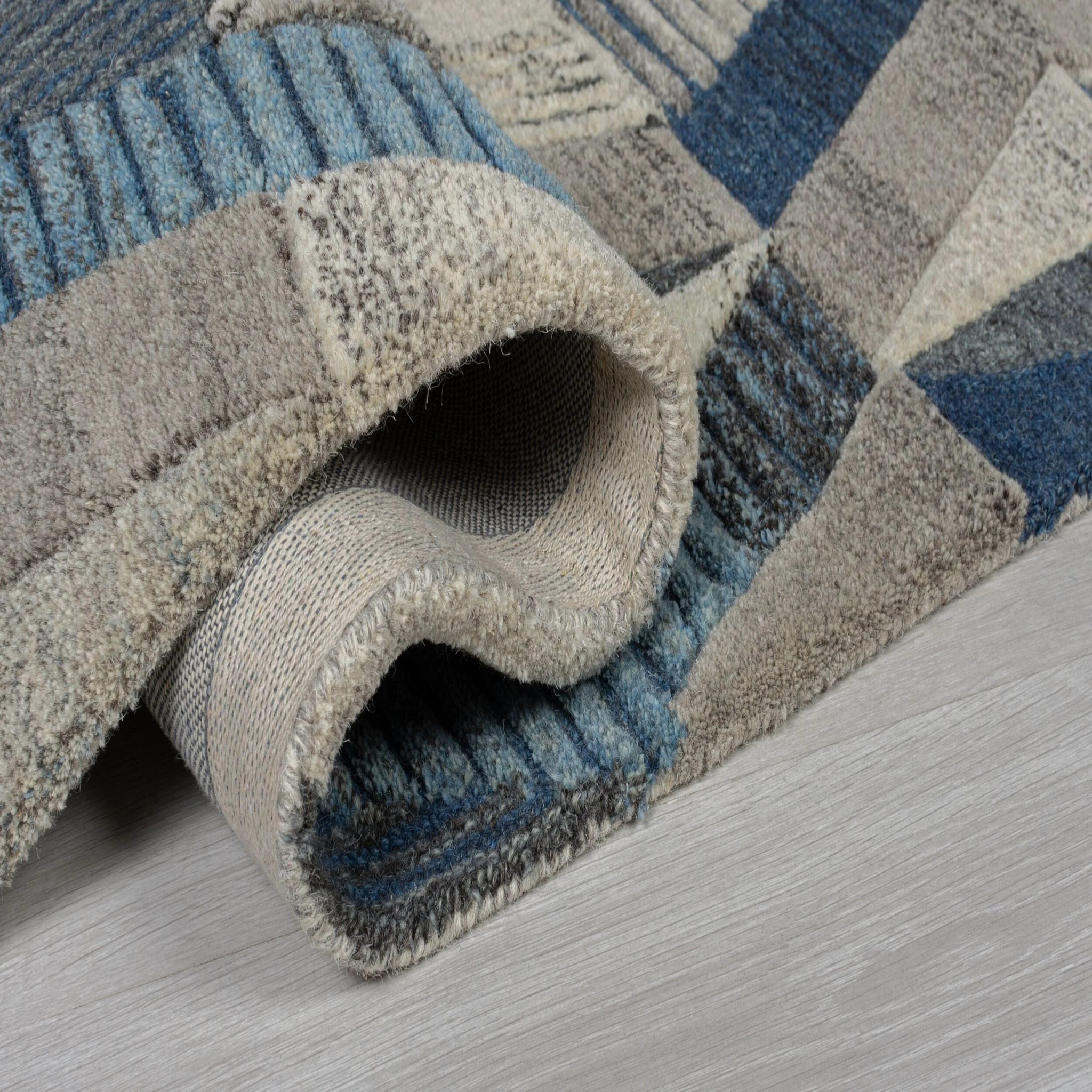 Tapis en laine ASHER Bleu