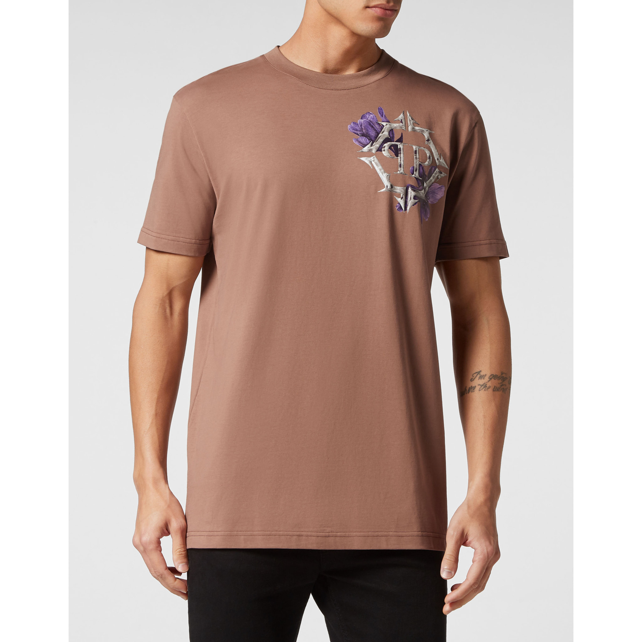 PHILIPP PLEIN Camiseta Cuello Redondo FLOWERS