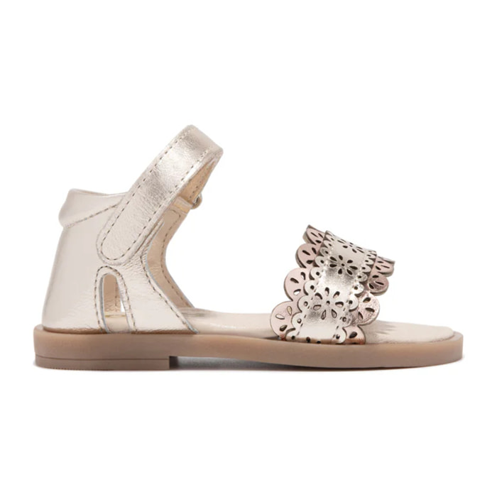 Sandalias De Bebé Hebilla Oro