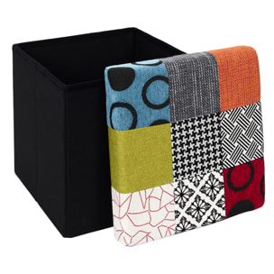 Coffre Pouf Pliable Patchwork