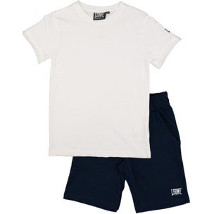 Conjunto completo para niños en algodón con camiseta y pantalón corto Leone Timeless