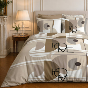 Parure housse de couette 100% coton motif géométrique - THÉODORE HOME