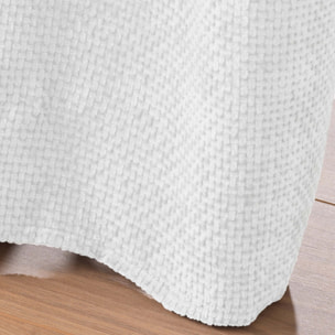 Rideau à œillets en velours chenille - Blanc