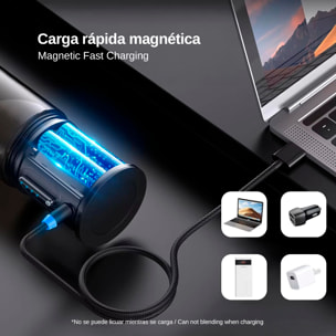 Batidora portátil HD-08 de 450 ml con potente motor de 240W, con batería recargable de 4000mAh.