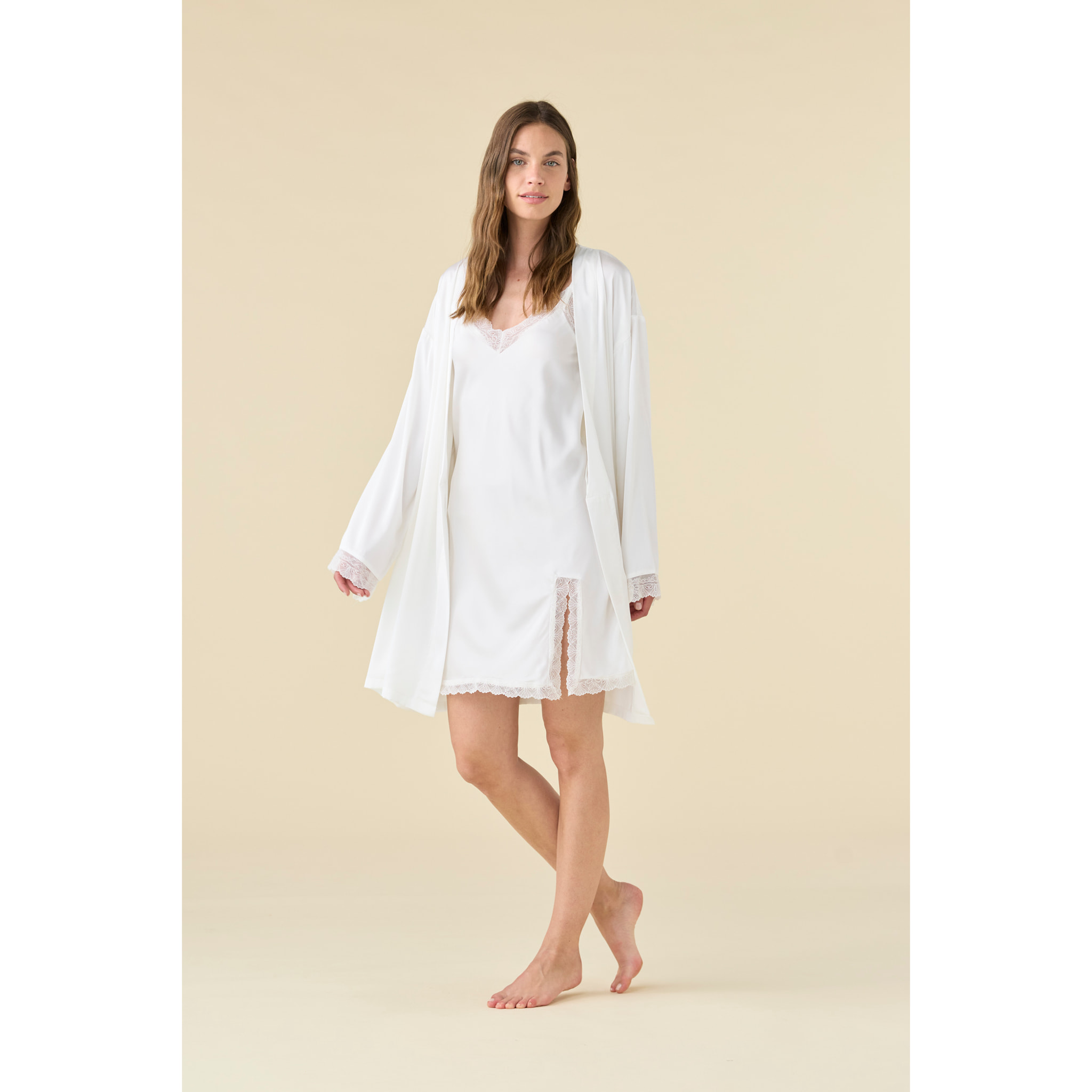 Completo due pezzi donna estivo in raso articolo bride. Noidinotte