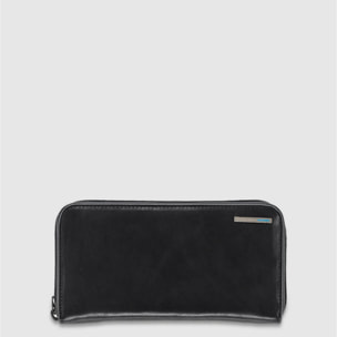 Piquadro Portefeuille femme zippé à 4 soufflets avec porte-