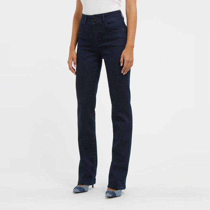 Pantalon - coupe droite - bleu