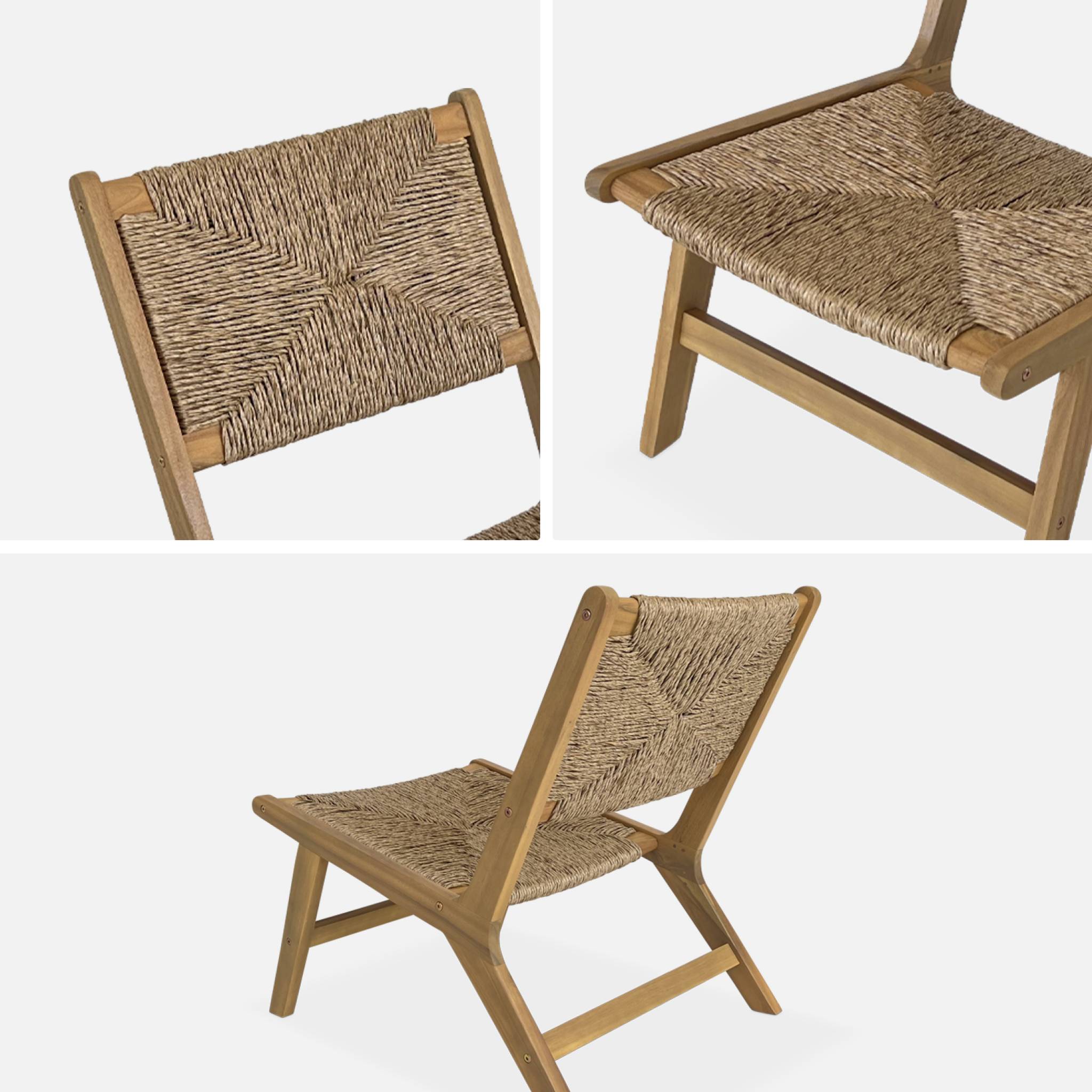 Fauteuil relax de jardin bois d'acacia et résine LOREDO