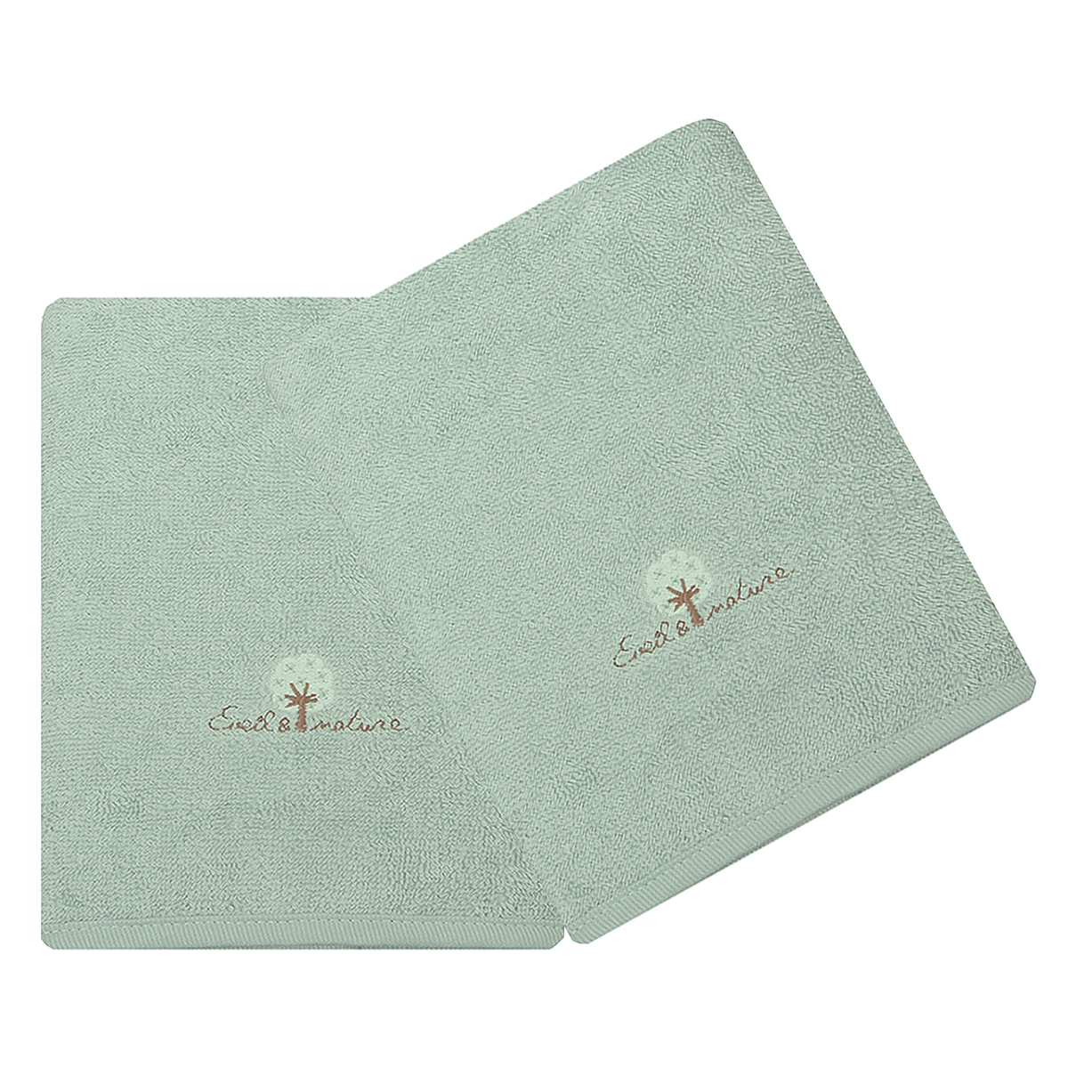 Lot de 2 Serviettes éponge 50X90 cm Coton bio-Aqua