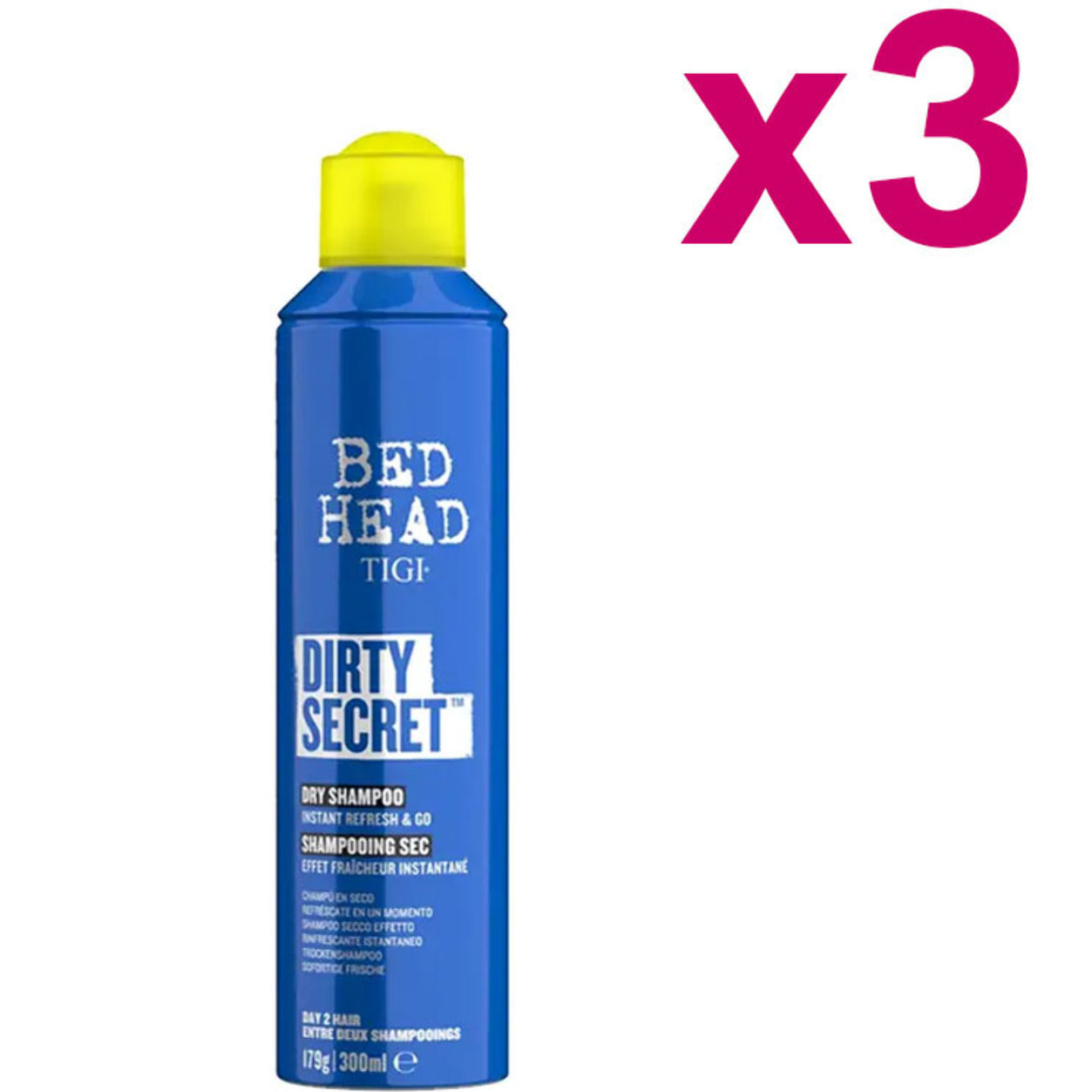 TIGI Kit Bed Head Dirty Secret Dry Shampoo 3 Pezzi x 300ml