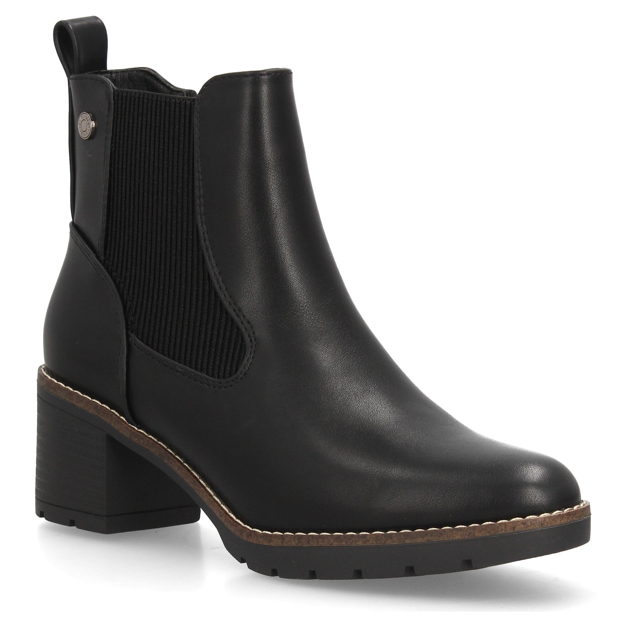 Botines de mujer estilo Chelsea con diseño clásico y paneles laterales