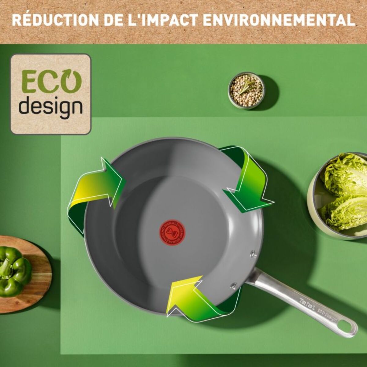 Wok TEFAL Manche fixe Renew+ 28cm C4241953