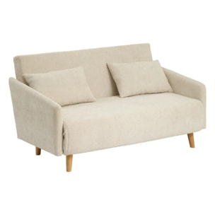 Canapé clic-clac Milo 2 places beige