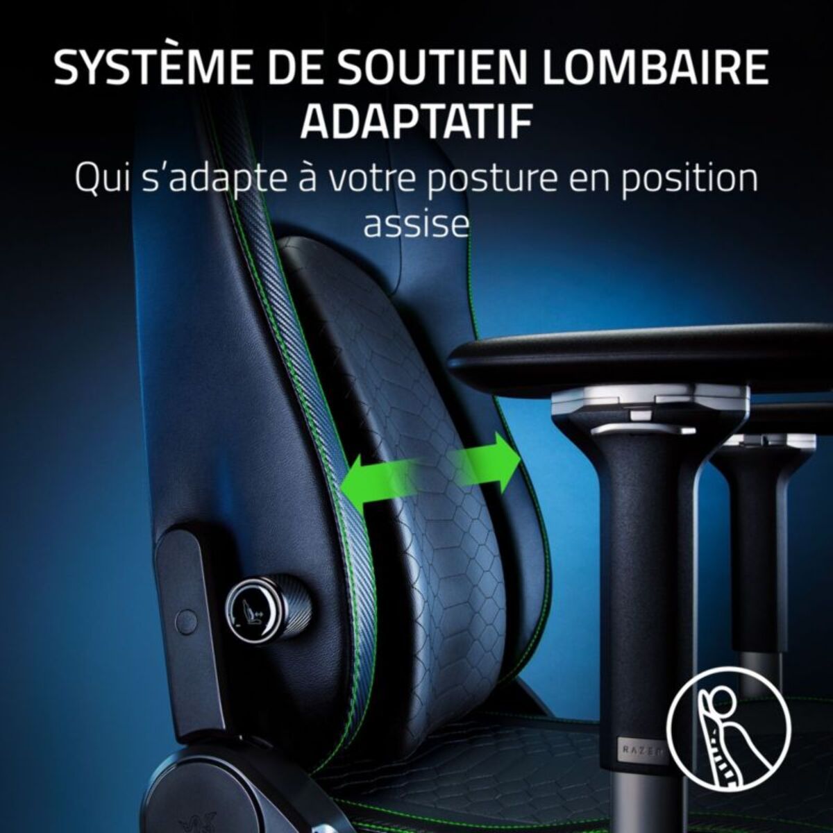 Chaise gaming RAZER Iskur V2 Noir