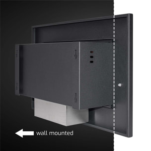 Adriano - Caminetto a bioetanolo da incasso con 1 bruciatore da 1.5L 64x40cm nero