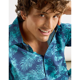 Camisa Manga Corta Azul - Westworld