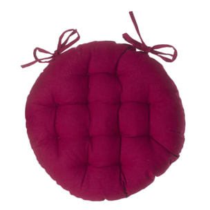 Galette de chaise ronde rouge D38cm