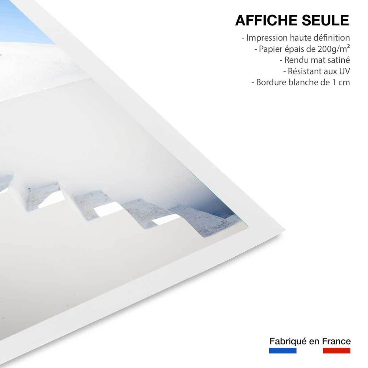 Poster escaliers sur oia Affiche seule