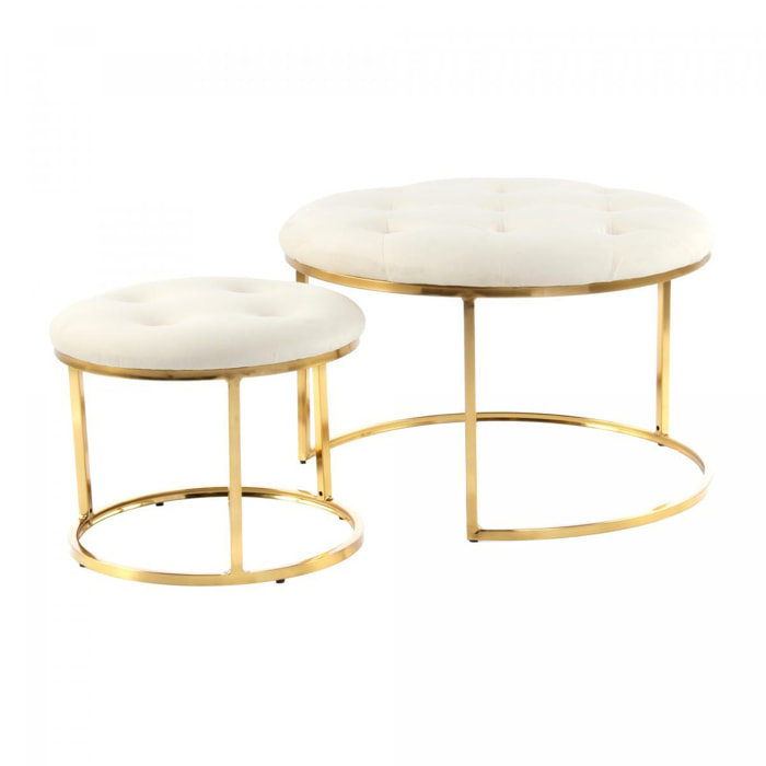 Tabouret semi artisanal Lot de 2 CIKI