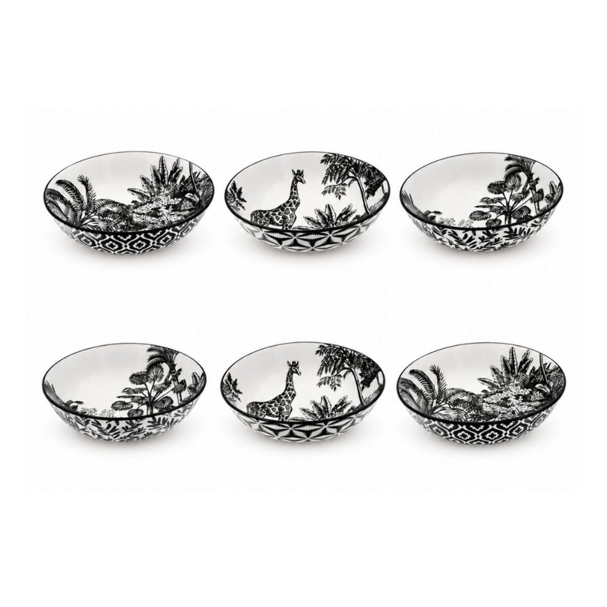 Lot de 6 assiettes creuses, SAVANA